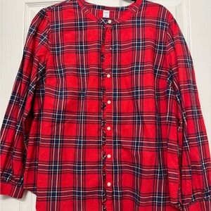 Old Navy Plaid Red Women’s blouse top. Size large.